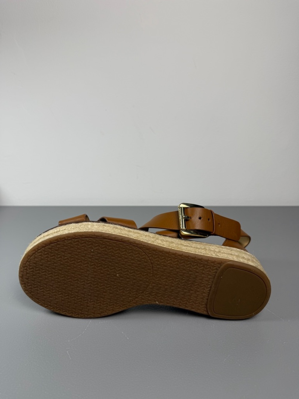 Michael Kors Lynn Espadrille Woven Platform Wide Strap Sandals Size Brown 8M - Picture 13 of 13